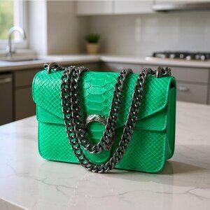 Women’s Handbag Designer Italian Leather – Ana Green